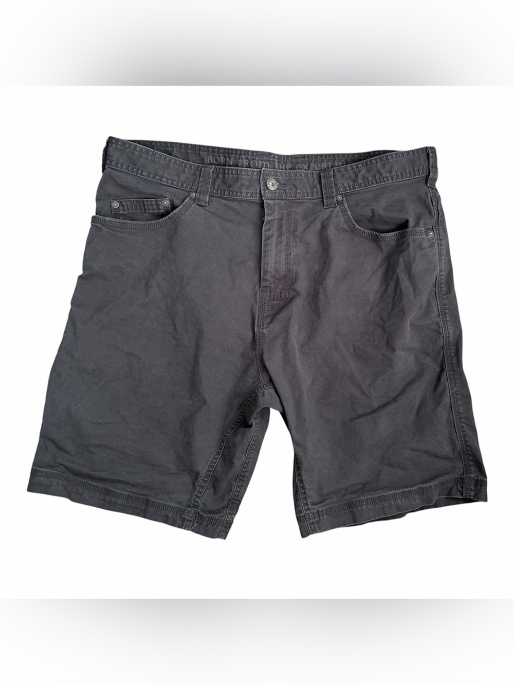 Prana Men's Dark Gray Casual Canvas Shorts
